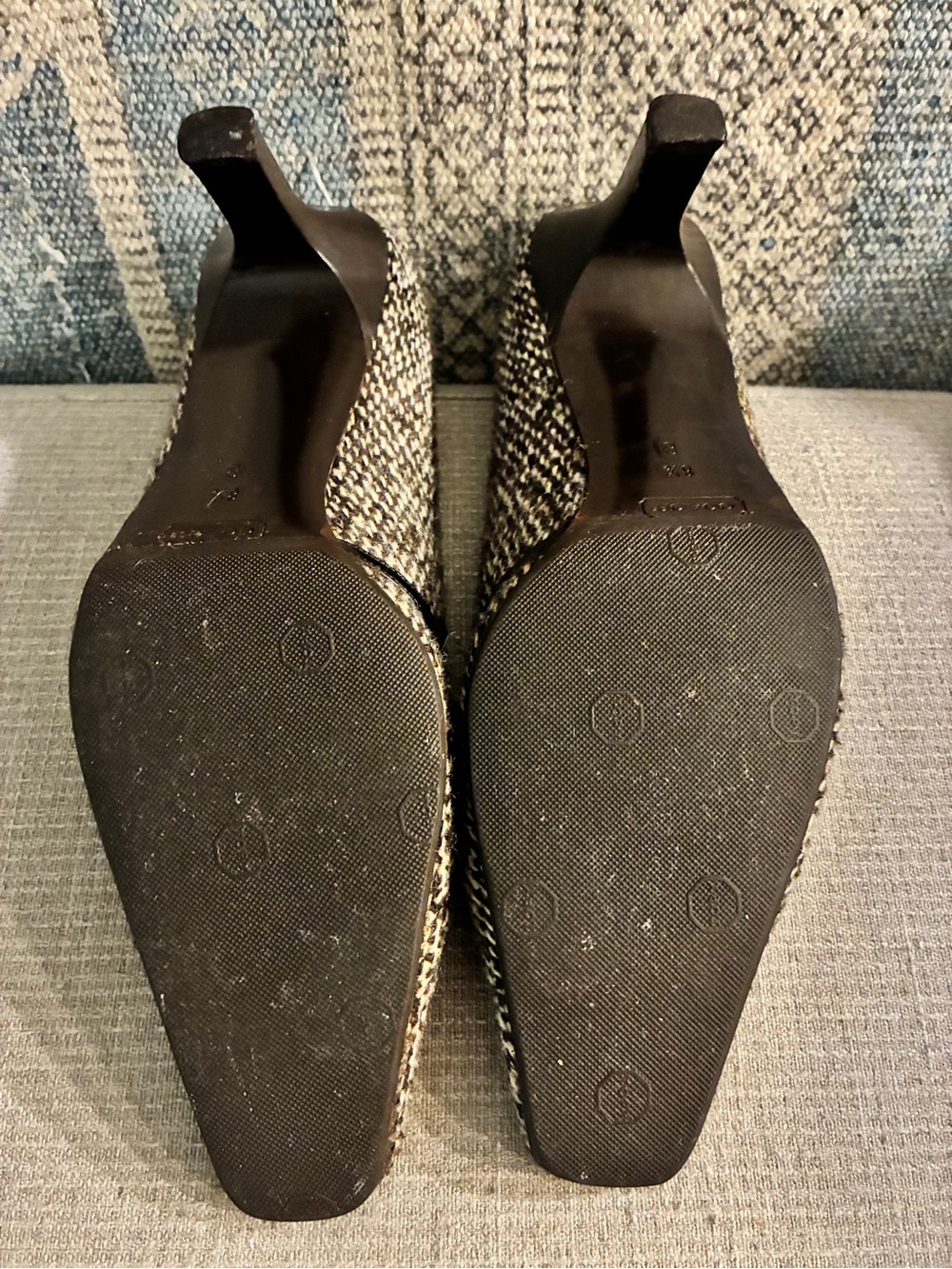 Vintage y2k Coach Tweed Mary Jane Pumps size 8.5 - Picture 4 of 7